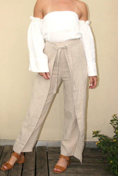 SIR the Label Kai Tie Culotte Pant Ecru stockists retailers