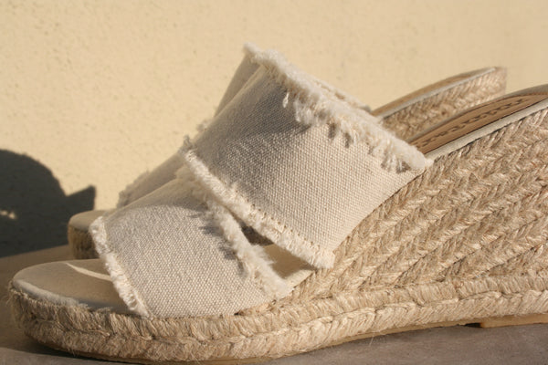 Emma Canvas Espadrille - White