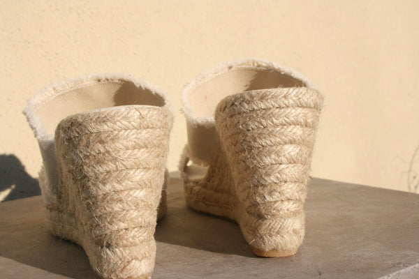 Emma Canvas Espadrille - White