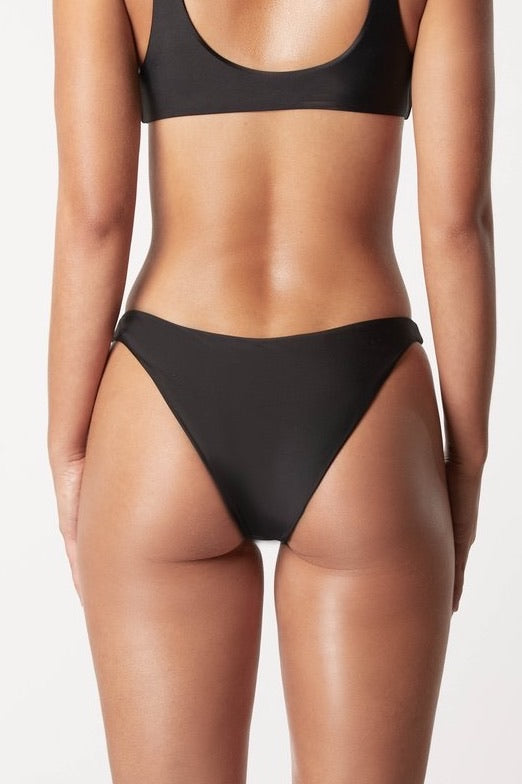 Ribbed Frenchi Bikini Bottom - Black