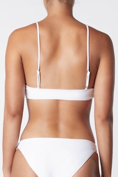 Crop Bikini Top - White