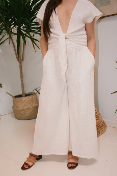 Wide Leg Pants - Off White
