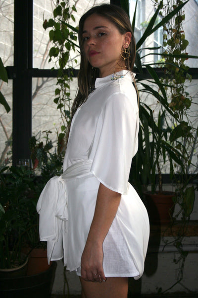 Margeaux Tie Shirt - Ivory