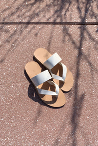 Peristera Thong Slip On Sandals - White