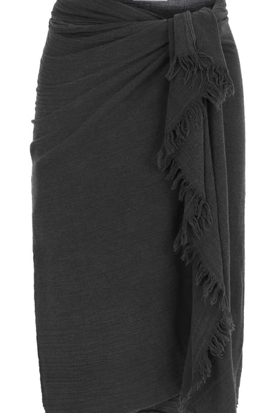 Palapa Pareo Cover up and Scarf - Vintage Gray Black