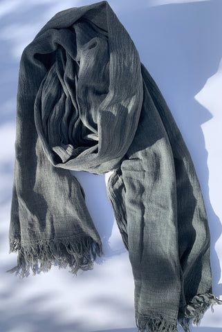 Palapa Pareo Cover up and Scarf - Vintage Gray Black